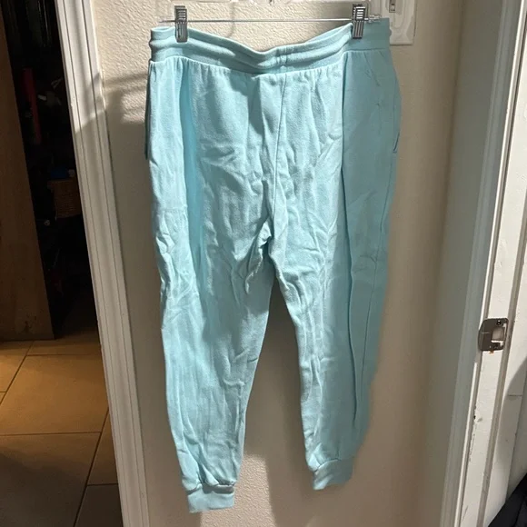 Vintage Polaroid Light Blue Sweatpants with Rainbow Stripes XL - Picture 5 of 6